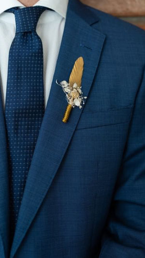 Boutonniere Fistol distintivo novio boda padrinos boda civil religiosa