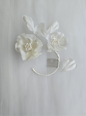 Flores de Organza para novia, Tocado de Flores