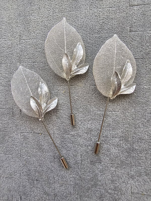 Hoja de Filigrana Boutonniere distintivos fistol boda novio civil religiosa