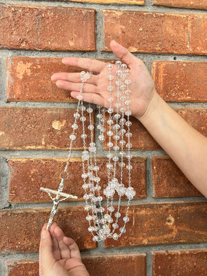 Elegante Lazo nupcial para boda religiosa de cuentas de cristal